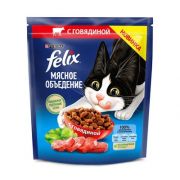 Корм Felix "Мясное объедение" с говядиной для кошек, 600 г