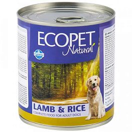 Влажный корм для собак Ecopet Natural Dog Lamb&Rice